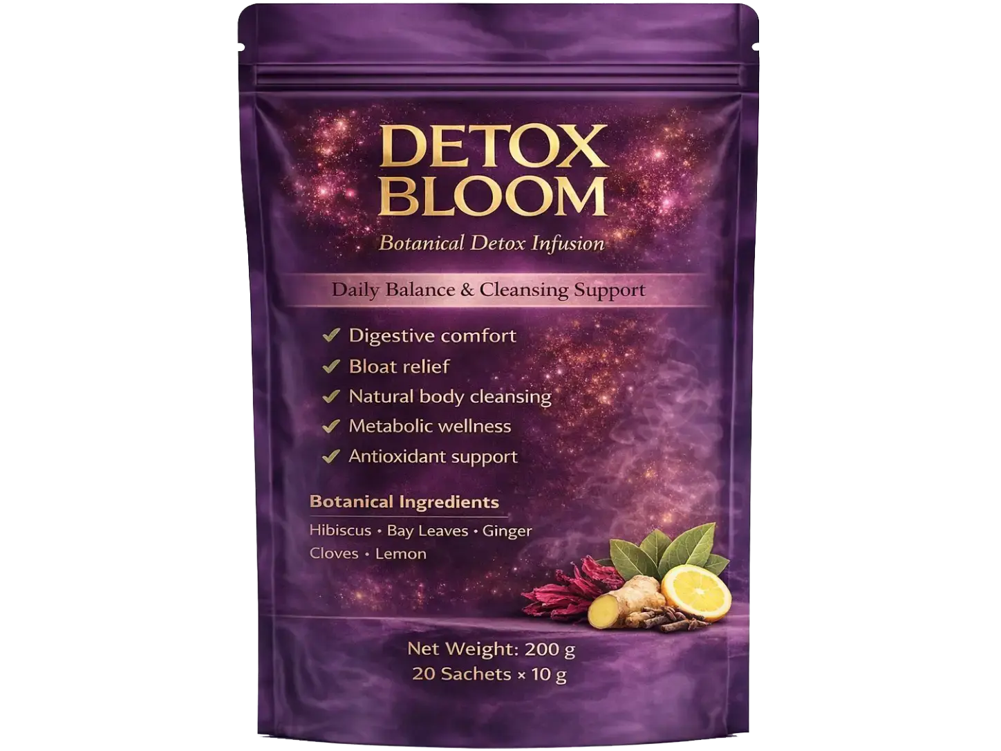 Bolsa de Detox Bloom, 200g, 20 sachets