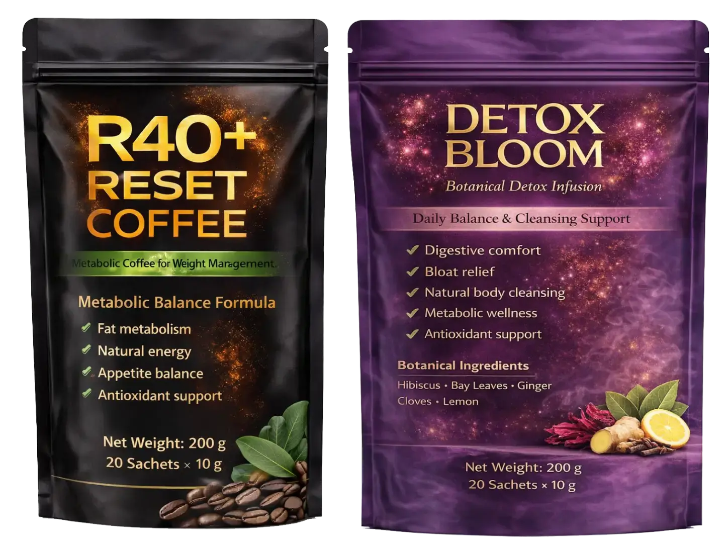 R40+ Reset Coffee and Detox Bloom